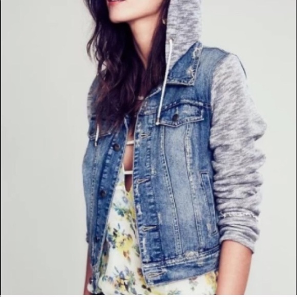 Free People Jackets & Blazers - Free people jean jacket slightly distressed